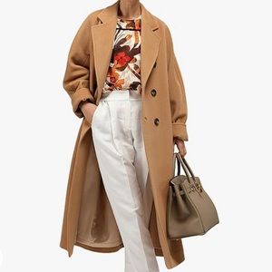 Soft Elegant Camel/Tan Maxi Coat